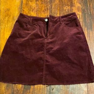 FOREVER 21 Corduroy Plum Mini Skirt